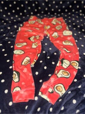 Pink Avocado Print Pajama Pants